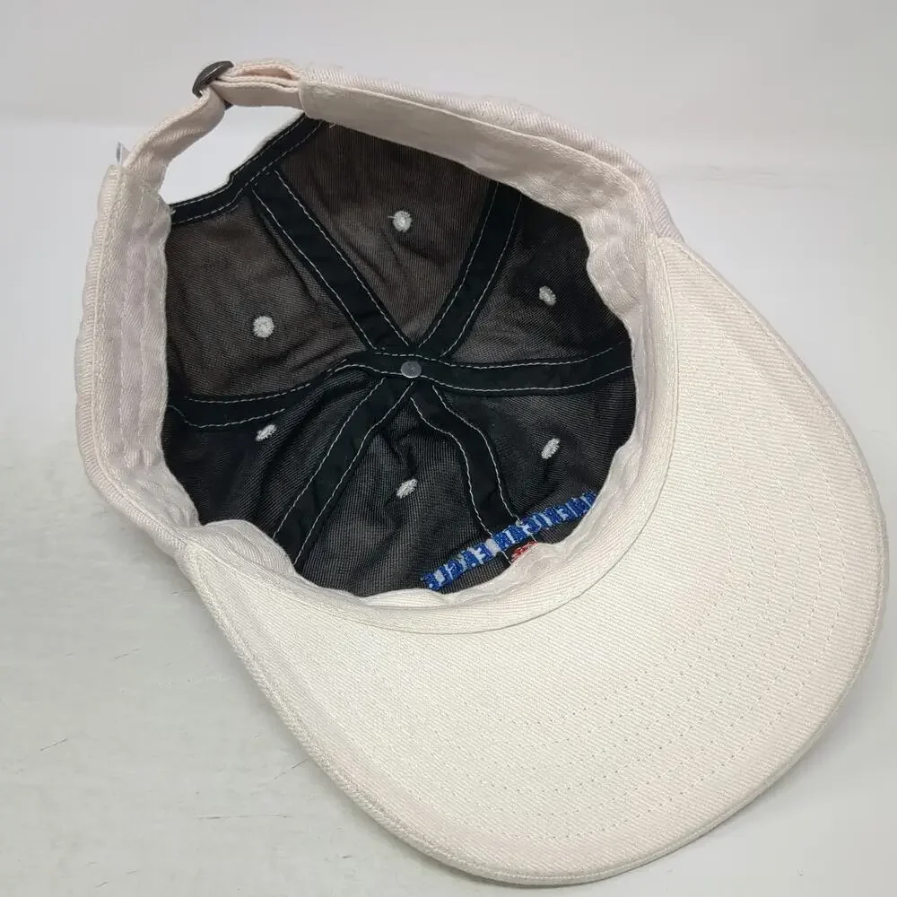 American Eagle Baseball Cap Beige One Size Embroidered Logo Twill Slideback Hat